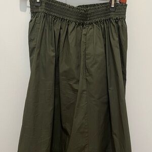 Elegant elastic band green Skirt A line
